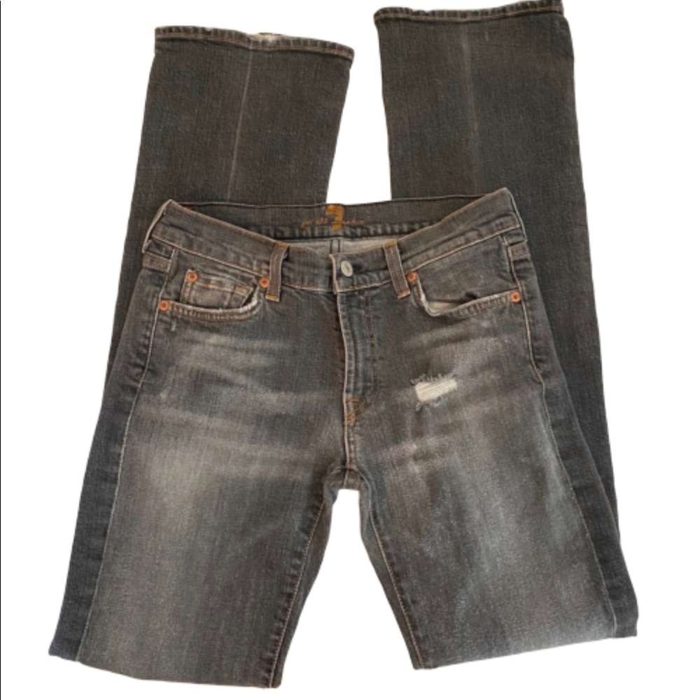 7 For All Mankind distressed bootcut jeans size 29